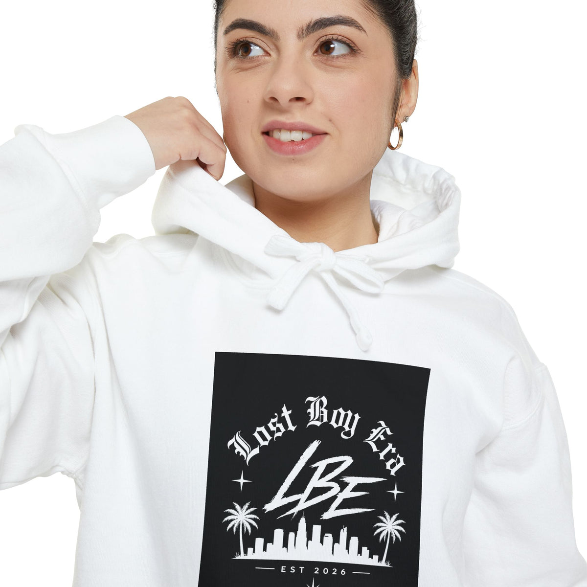 Lost Boy Era Hoodie — Retro Palm Trees Graphic Pullover